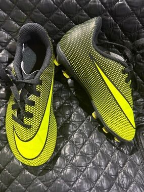 Nike Neon Yellow and Black Soccer Cleats